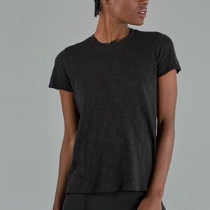 ATM Anthony Thomas Melillo School Boy Tee Slub Black Short Sleeve T-Shirt sz L